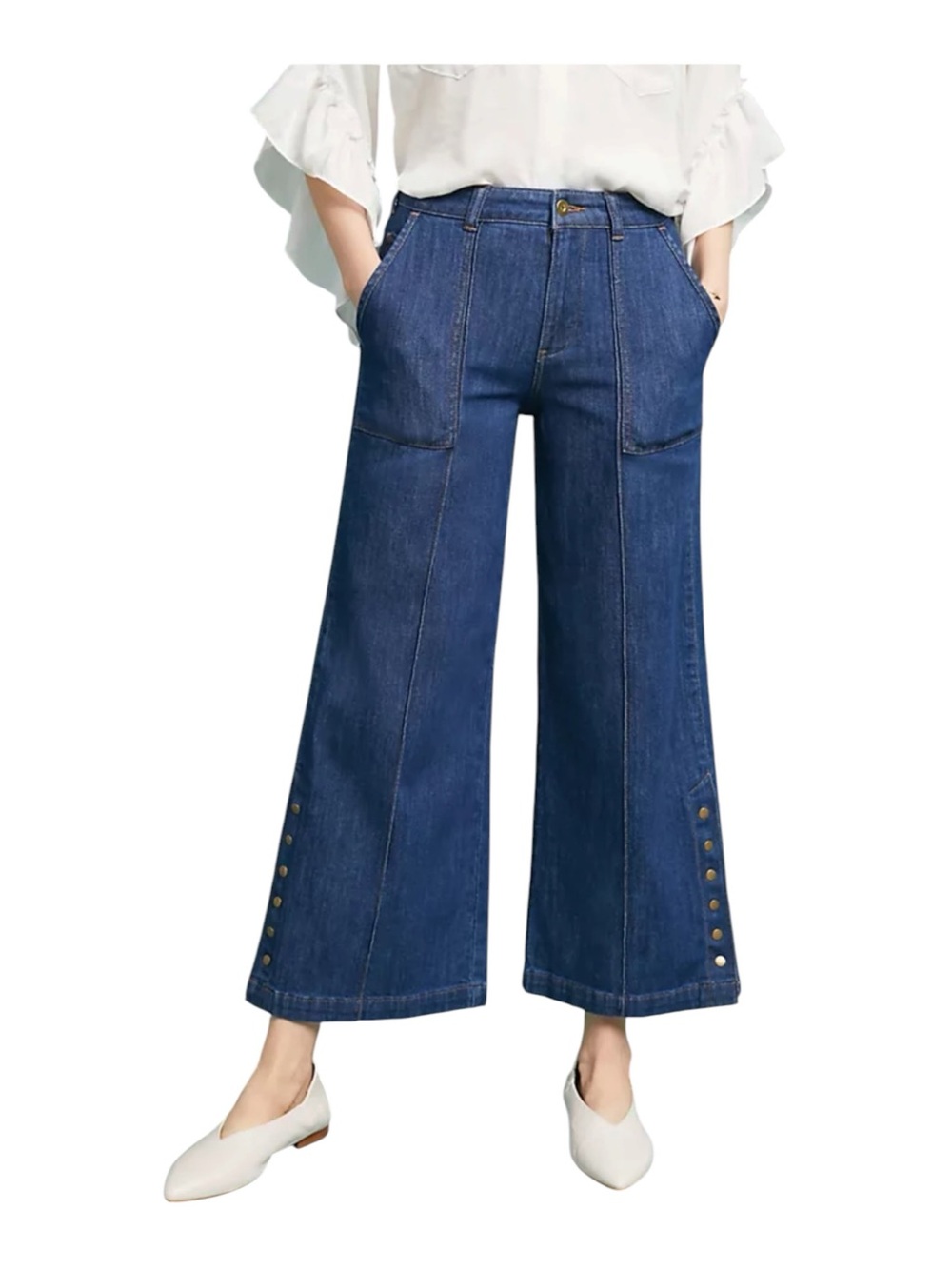Anthropologie | Pilcro High-Rise Cropped Wide-Leg Jeans - Size 30